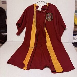 Harry Potter Griffindor Robe Cape Size L Marrón And Yellow 19 Inches Pit To Pit